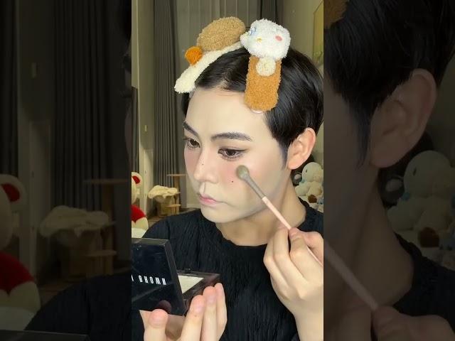 Boy to cute girl makeover #makeup #m2f #dragmakeup #duet #fashion #girlmakeover #game #love #tg