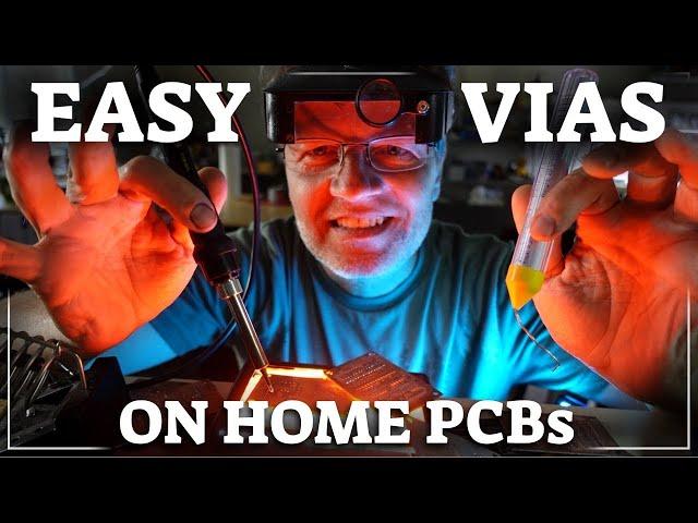 Easy Vias on Home PCBs