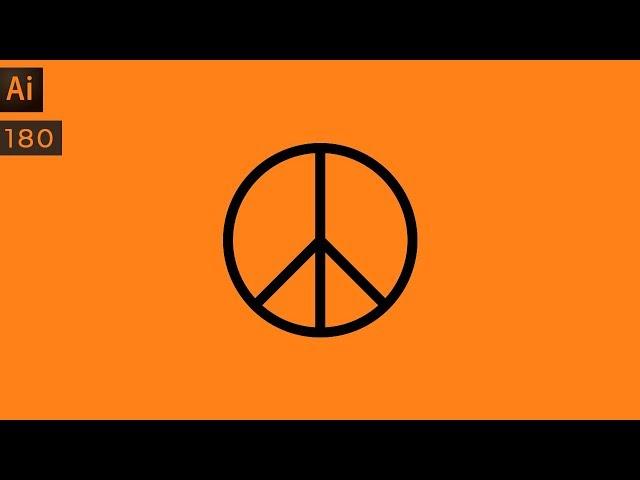 Create the peace symbol in Illustrator