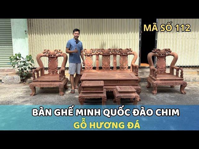 Siêu Phẩm Vân Chun Hoa Mắt Minh Quốc Đào Chim Gỗ Hương Đá Mã Số 112  - ĐỒ GỖ QUÂN NGA