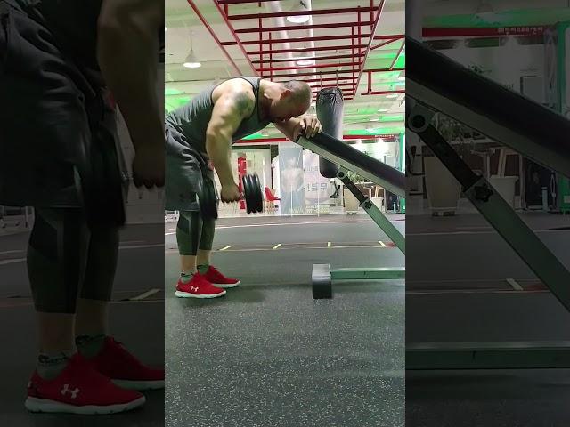 Backworkout (One arm dumbbell 등운동 「원암덤벨로우」32Kg 15reps Dwayne joseon workout