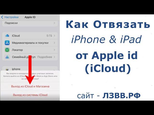  Как отвязать Айфон или iPad от Apple id | Как удалить iCloud на iPhone | Удаляем запись Apple id