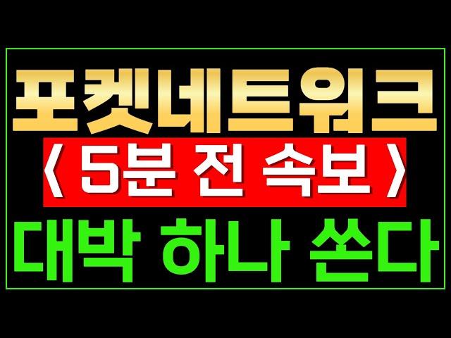 [속보] - 포켓네트워크  이 가격까지 무조건 기다리세요 그리고 "여기" 에서 강하게 매수하겠습니다. 왜냐면요~~~ ️ // (실제 계좌 인증)