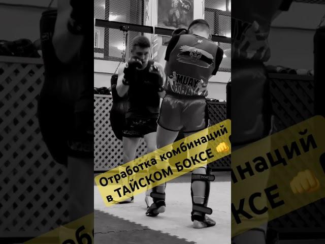 Отработка комбинаций в ТАЙСКОМ БОКСЕ .