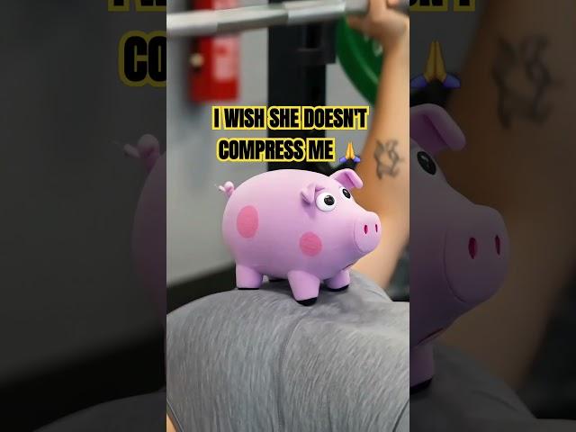 American  Girl  & Pig  In GYM ️‍️  #gymshorts #funny #memes #gymfails #workoutmotivation