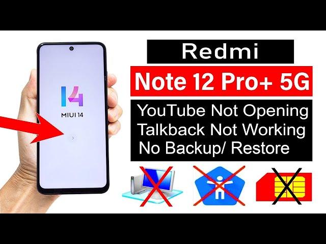 Redmi Note 12 Pro+ 5G Frp Bypass Miui 14  ANDROID 14  New Method Without PC 2024