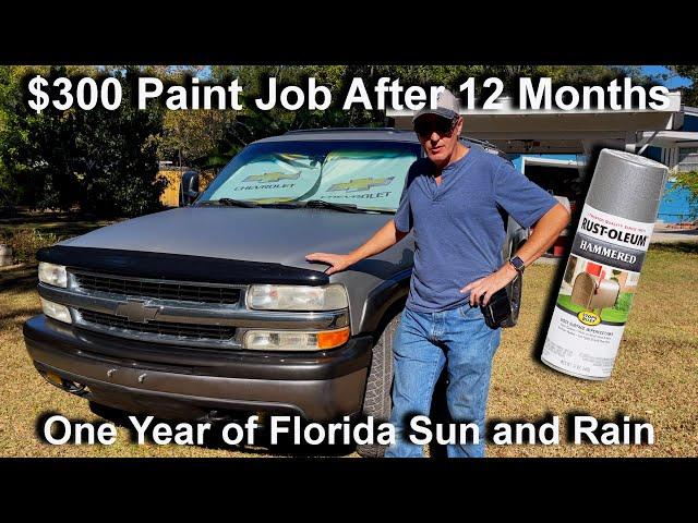 Painting a 2001 Suburban with Hammered Spray Paint - One Year Retrospective