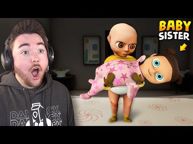 PLAYING THE BABY IN PINK… (his baby sister)
