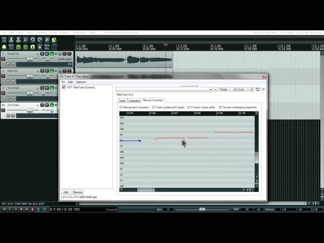 Tutorials For Reaper | Manual Mode with ReaTune | Tune Vocal