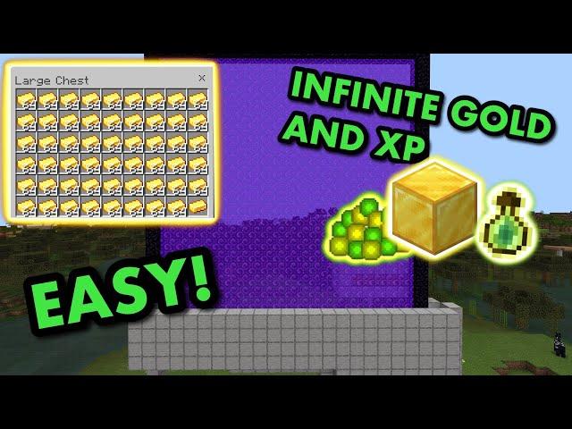 SIMPLE 1.21 GOLD AND XP FARM TUTORIAL in Minecraft Bedrock (MCPE/Xbox/PS4/Switch/Windows10)