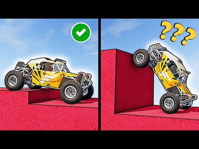 Vehicles VS Lowest Obstacle Block in BeamNG.drive