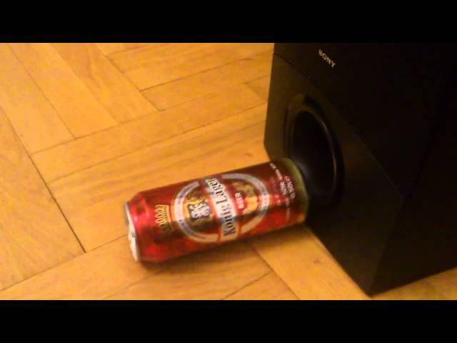 Beer dance with Sony subwoofer