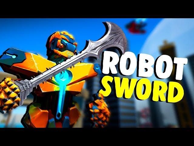 NEW VR Robot SWORD DESTROYS CITIES! - VRobot Gameplay - HTC Vive VR Game