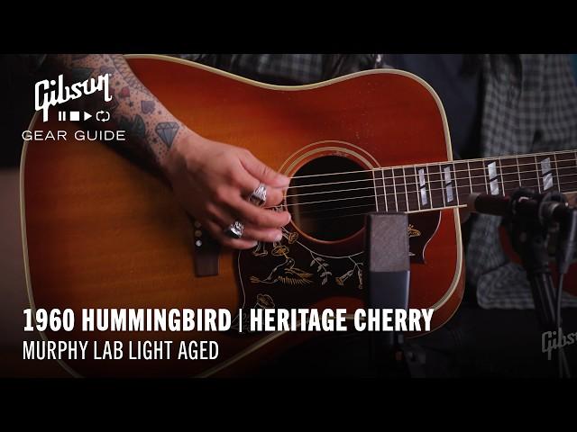 NEW Gibson Custom Shop Murphy Lab 1960 Hummingbird Light Aged, Heritage Cherry Sunburst Demo