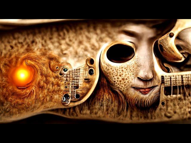 "A Wonderful big guitar beautiful lightenings, Ultra detailed, 4k by naoto hattori"