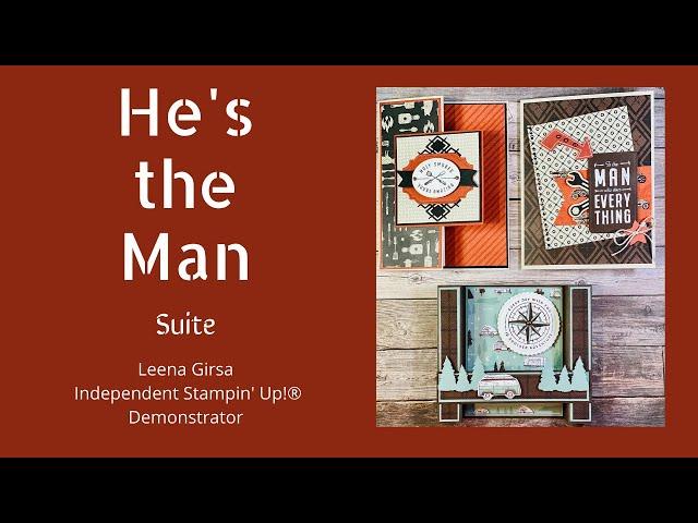 Three Fun Fold Man-Cards with the He's the Man Suite by Stampin’ Up!®