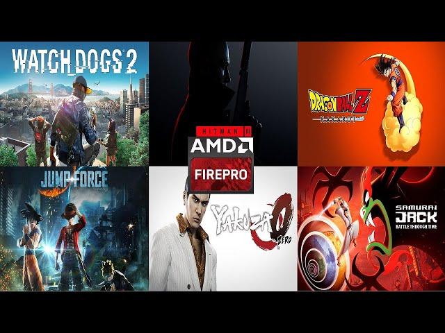 6 Games tested on Firepro W5000 2021