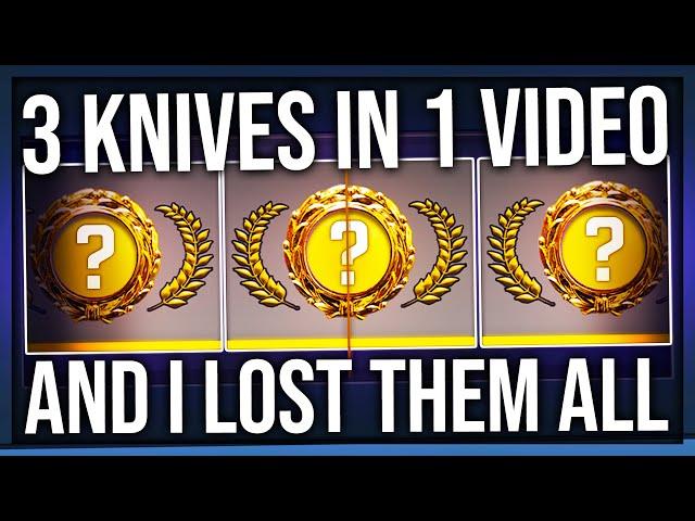 TRIPLE KNIFE UNBOXING CASE BATTLE (AND I LOST THEM ALL)