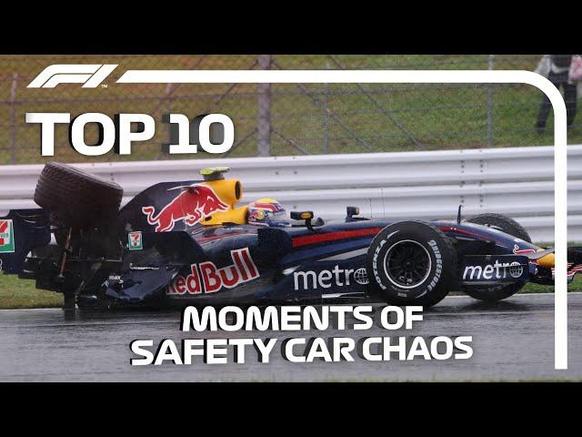 Top 10 Moments Of F1 Safety Car Chaos