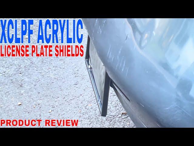   XCLPF Acrylic 2 pcs License Plates Shields:Cover Clear Smoked Design, Unbreakable Fits  