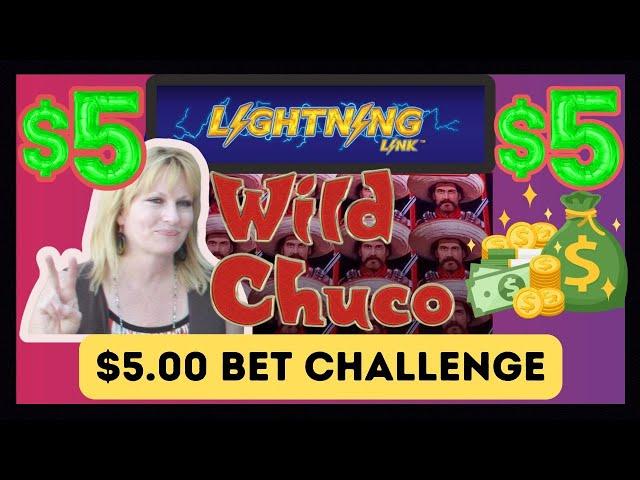 High Stakes Part 2 of 3:  The $5.00 Slot Machine Challenge on Lightening Link