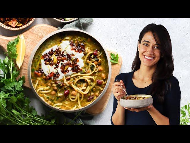 High protein anti-inflammatory noodle soup (aush reshteh) ‍