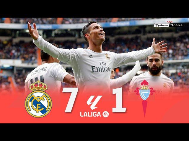 Real Madrid 7 x 1 Celta de Vigo (C. Ronaldo Poker) ● La Liga 15/16 Extended Goals & Highlights HD