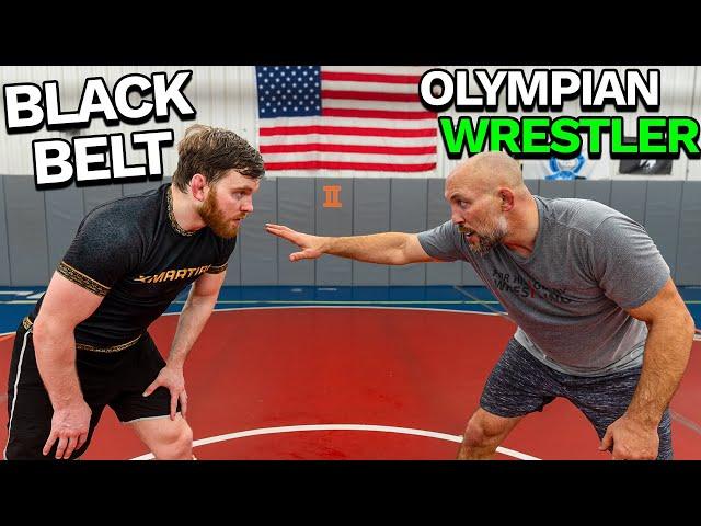 HUGE Olympic Wrestler Tries To Beat A Black Belt