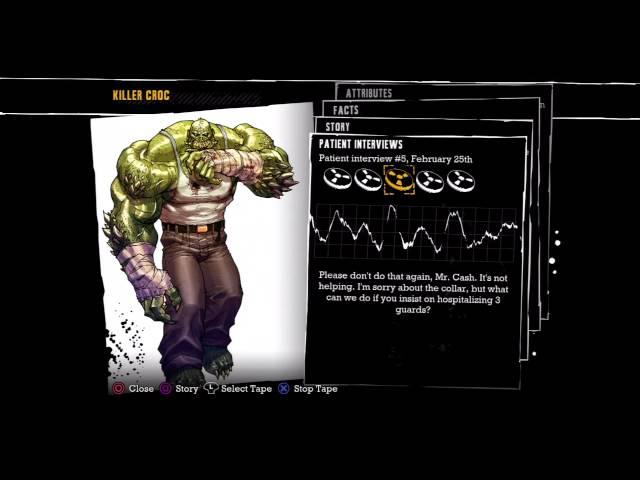 Batman: Arkham Asylum - Killer Croc Interview Tapes