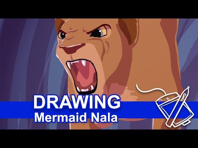 Nala is a Mermaid? #DisneyDrawingChallenge2017