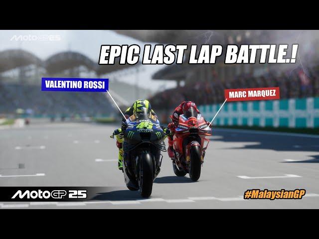 RACE MotoGP 2025DUEL SENGIT ROSSI VS MARQUEZ DI LAP TERAKHIRPERSETERUAN MAKIN PANAS#MalaysianGP