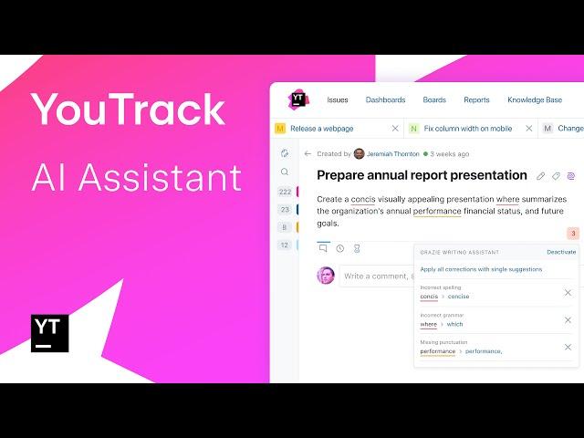 YouTrack. AI Assistant. Japanese