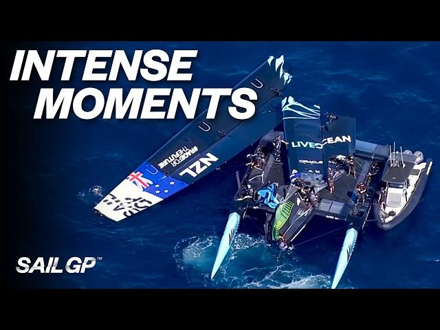 Most INTENSE Moments in SailGP History | Capsizes, Crashes & MORE!