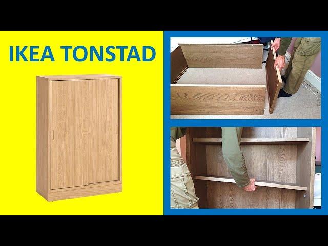 IKEA TONSTAD cabinet with sliding doors assembly