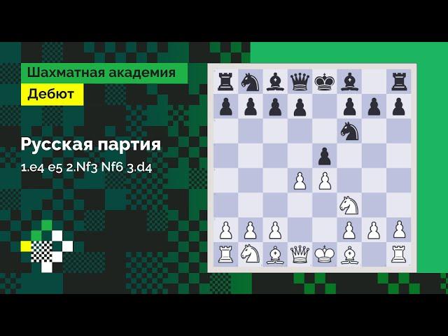 Русская партия #2: 1.e4 e5 2.Nf3 Nf6 3.d4 // Дебют