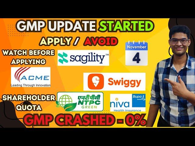 Sagility India IPO - Apply Or Not | Swiggy IPO | ACME Solar Holdings IPO | NTPC Green IPO | ShareX