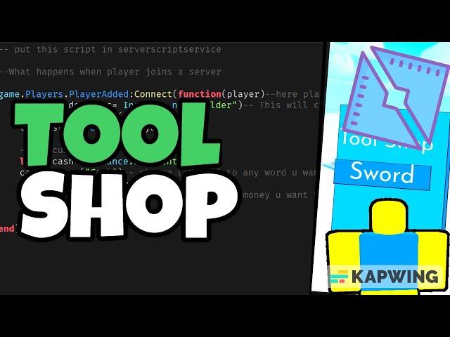 How To Make A Tool Shop Gui In ROBLOX Studio