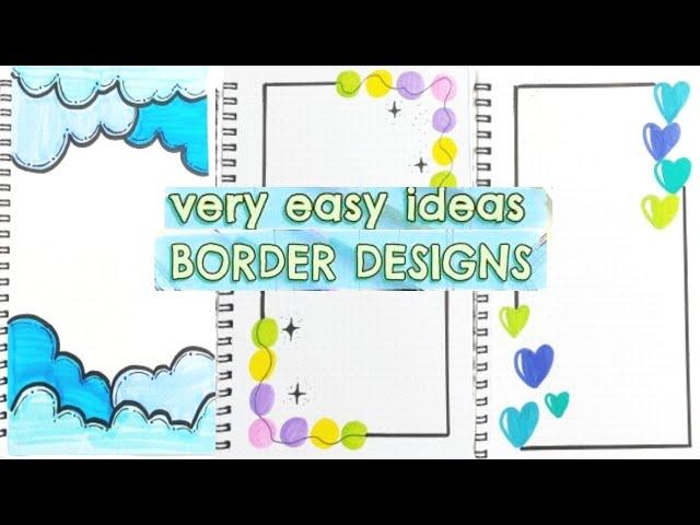 Easy & Aesthetic Border Design  Project/ Assignment/ Notebook Decoration / Journal