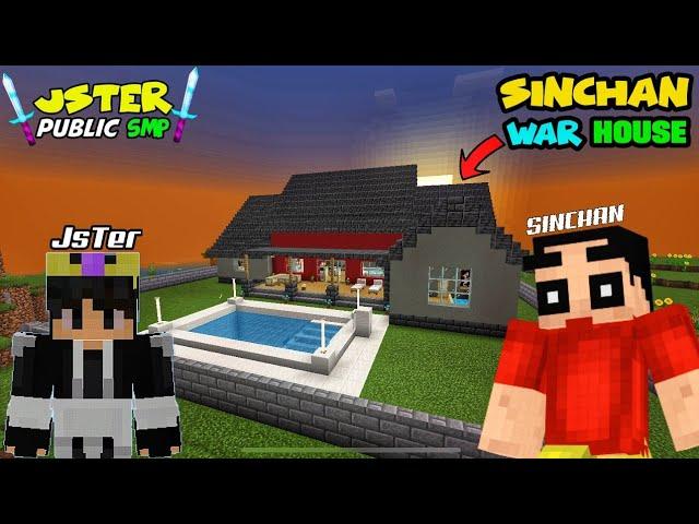 Shinchan build War house in JsTer Public Smp | MINECRAFT