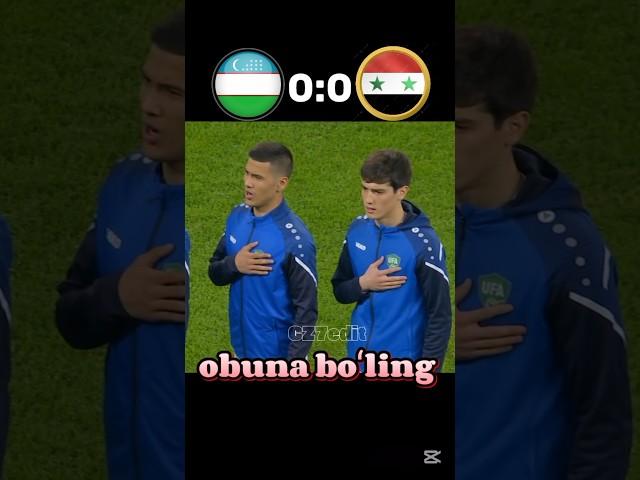 Oʻzbekiston vs Syria 2:0 U20 Road to 26 #CZ7edit #like #subscribe