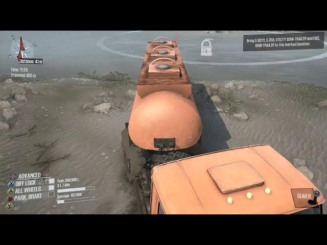 Spintires: MudRunner - Challenge: Delivery Mission (C-4320 recovery)