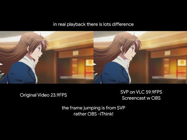 60FPS anime with SVP on Linux and VLC - Demo comparison (failed!)