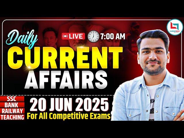 Current Affairs 2025 | Daily Current Affairs 20June | Current Affairs Today | By Yash Rawat Sir