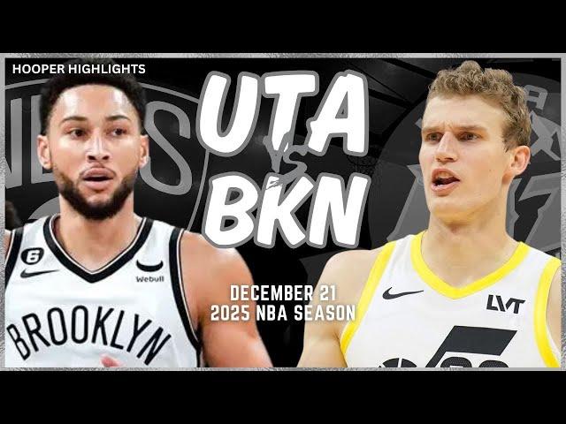 Utah Jazz vs Brooklyn Nets Full Game Highlights | Dec 21 | 2025 NBA Season