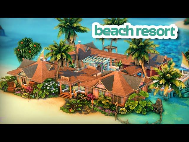 Tropical Beach Resort  || The Sims 4 Speed Build