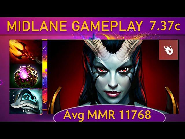 ⭐ 7.37c Queen of Pain |K+A-D - 39 KP - 76%| Mid Gameplay - Dota 2 Top MMR