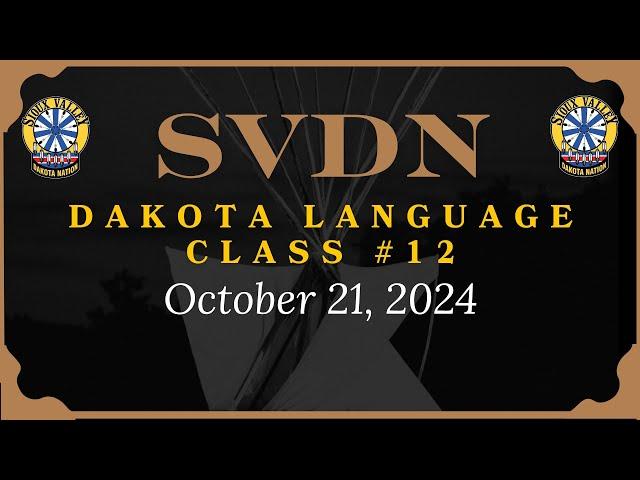 SVDN - Dakota Language Class 12