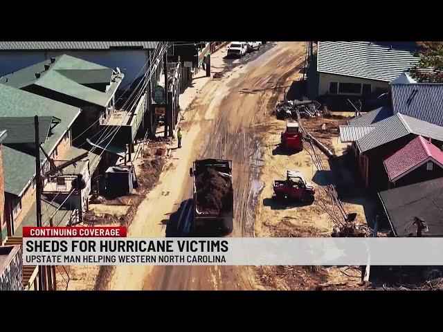 Man donates, delivers hundreds of sheds to western North Carolina