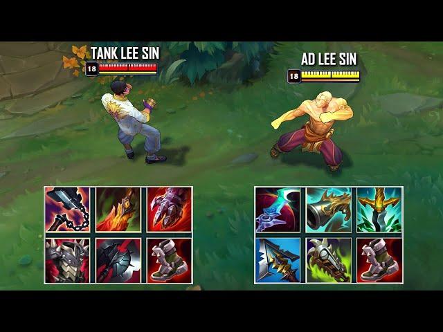 AD LEE SIN vs TANK LEE SIN FULL BUILD FIGHTS & Best Pentakills!