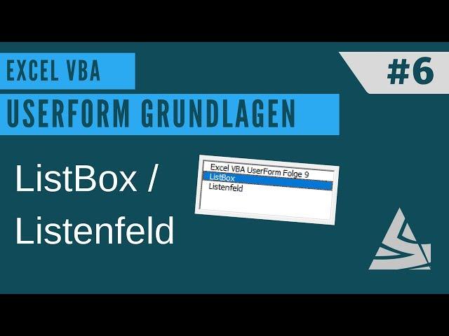 EXCEL VBA - Userform erstellen #6 ListBox / Listenfeld